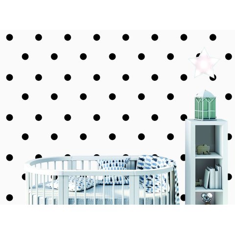 Adesivo Decorativo Bolinhas - Kit Bolinhas pretas de 5cm