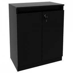 Armário para Escritório Baixo 2 Portas com Chave Me4149 Preto - Tecno Mobili - 2