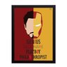Quadro Decorativo Tony Stark Iron Man - Preto - A4 - 24x33cm - 1