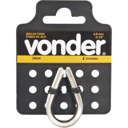 Anilha para cabo de aço 3/16" inox - Vonder - 2