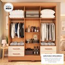 Ver imagem 4 de Guarda-Roupas Báltica 100% MDF 3 Portas 4 Gavetas c/ Kit de Espelhos e Pés