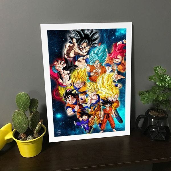 Quadro/imã 3d Dragon Ball Z - Goku