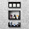 Conjuto Kit 3 Nichos Prateleiras Decorativas Preta para Banheiro - 1