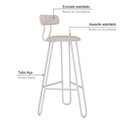 Ver imagem 4 de Conjunto 2 Banquetas Alta Ginger com Encosto Areia Light City