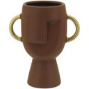 Ver imagem 1 de Vaso Pasco Vaso Decorativo Cachepô Enfeite 18x15x9cm Cerâmica Marrom