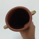 Ver imagem 6 de Vaso Pasco Vaso Decorativo Cachepô Enfeite 18x15x9cm Cerâmica Marrom