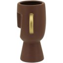 Ver imagem 2 de Vaso Pasco Vaso Decorativo Cachepô Enfeite 18x15x9cm Cerâmica Marrom