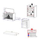 Ver imagem 4 de Quarto de Bebê Berço com Colchão Incluso e Cômoda 3 Gavetas Confete Multimóveis MP4913 Branco