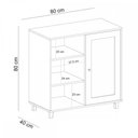 Ver imagem 6 de Sala de Estar Completa para TV Até 75 Polegadas Charlotte 4 Portas Carvalho/Off White - Pnr Móveis