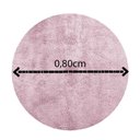 Ver imagem 3 de Tapete Redondo 0,80cm Quarto Sala Escritório Pelo Macio.:rosa