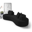 Ver imagem 1 de Sofá Orgânico Denver 2m 2 Lugares Veludo Preto - Fortbello Estofados