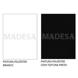 Rack Madesa Dubai para Tv até 65 Polegadas com Pés - Branco/preto/branco - 9