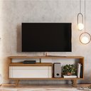 Ver imagem 1 de Rack Bancada Para Tv Até 60 Polegadas Nt 1285 Freijó / Off White Notável Freijo Off White