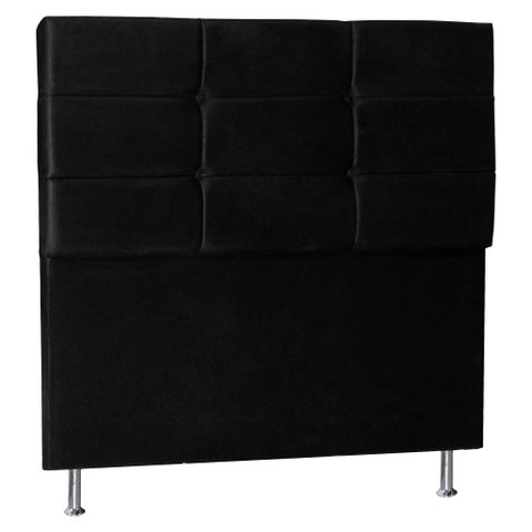 Cabeceira King 1,95m Tóquio Suede Preto - Pallazio