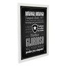 Quadro Decorativo Hino Botafogo - Branco - A4 - 24x33cm - 2