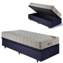 Ver imagem 6 de Base Box Baú 96x203 Suede com Colchão Airtech Ortobom Molas Ensacadas