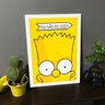 Quadro Decorativo Eu Não Fiz Isso! Bart Simpson - Branco - A3 - 33x45cm - 3