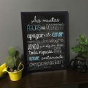Ver imagem 3 de Quadro Decorativo Versículo Cantares 8:7 - Preto - A4 - 24x33cm
