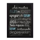 Ver imagem 1 de Quadro Decorativo Versículo Cantares 8:7 - Preto - A4 - 24x33cm
