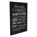 Ver imagem 2 de Quadro Decorativo Versículo Cantares 8:7 - Preto - A4 - 24x33cm