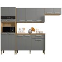 Ver imagem 1 de Cozinha com Balcao Versalhes 251 Cm Freijo Gris Ktp