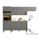 Ver imagem 5 de Cozinha com Balcao Versalhes 251 Cm Freijo Gris Ktp