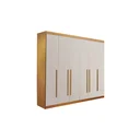 Ver imagem 2 de Guarda Roupa Casal Olímpia 6 Portas 6 Gavetas Divisao Ele e Ela:cinamomo / Off White