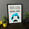 Quadro Decorativo Deus Ajuda quem Cedo Madruga - Chaves - Preto - A3 - 33x45cm - 3
