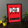 Quadro Decorativo Cerveja Duff - Simpsons - Preto - A4 - 24x33cm - 3