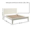 Ver imagem 3 de Cama Queen Madeira Macica Taeda 169 Cm 2809 Branco Festra
