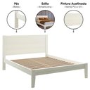 Ver imagem 4 de Cama Queen Madeira Macica Taeda 169 Cm 2809 Branco Festra