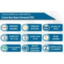 Ver imagem 2 de Cama Box Base Queen Sommier Rústico Bordado Brown (158x198x20) - Paropas