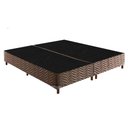 Ver imagem 1 de Cama Box Base Queen Sommier Rústico Bordado Brown (158x198x20) - Paropas