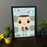 Quadro Decorativo Eleven Amigos não Mentem - Stranger Things - Preto - A3 - 33x45cm - 3