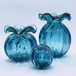 Vaso Trouxinha em Cristal Murano Aquamarine Love P - 3