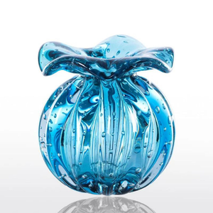 Vaso Trouxinha em Cristal Murano Aquamarine Love P