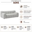 Ver mais imagens de Sofá Living 3 Lugares 180cm Cinza Claro Bouclé Nexta Casa