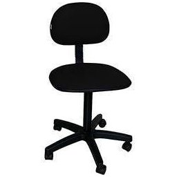 Cadeira de Escritório Secretária Laminada Sem Regulagem em Tecido - Preta - Assentex - 1