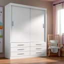 Ver imagem 5 de Guarda-Roupa Solteiro 2 Portas Correr 6 Gavetas Capri