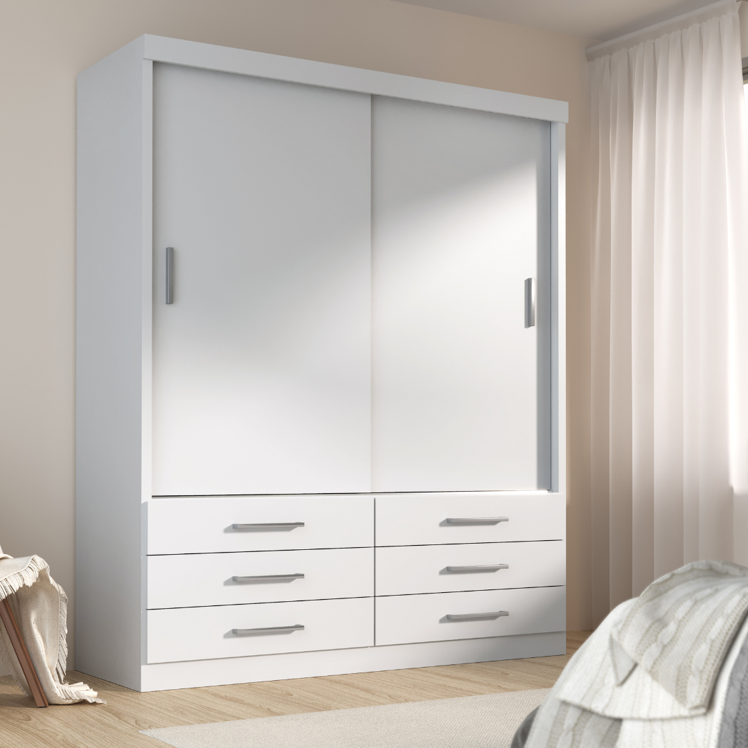 Guarda-Roupa Solteiro 2 Portas Correr 6 Gavetas Capri é boa?