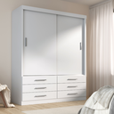 Ver imagem 2 de Guarda-Roupa Solteiro 2 Portas Correr 6 Gavetas Capri