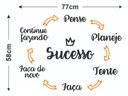 Ver imagem 2 de Adesivo de Parede Decorativo Frase Fórmula do Sucesso