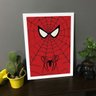 Quadro Decorativo Homem Aranha - Branco - A3 - 33x45cm - 3