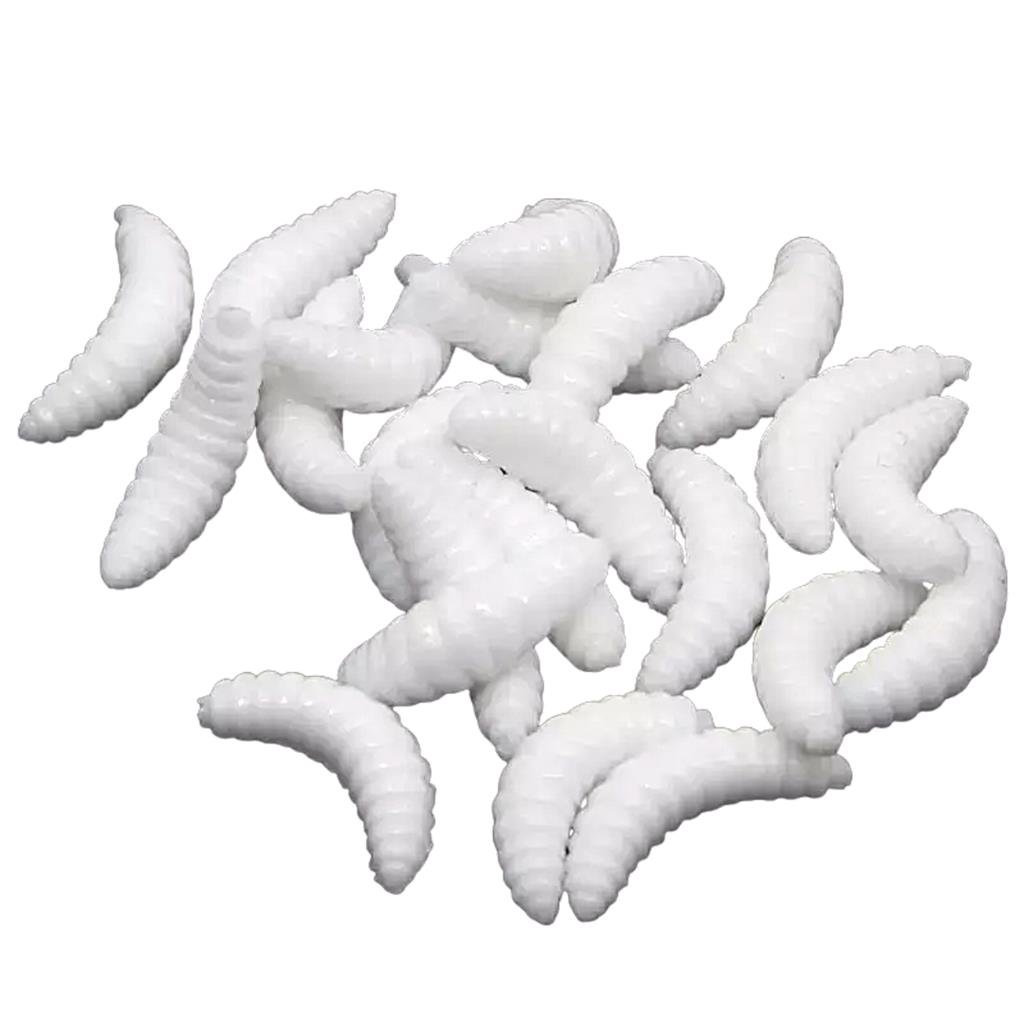 Kit 50 Iscas Artificiais Larva Bigato Bichinho da Laranja - 1