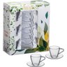 Kit com 6 Taças com Pires Caixa Presente Chá Café Caneca - 1