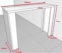 Ver imagem 3 de Bancada Alta Mesa para Cozinha Sala Divisor de Ambientes Aparador Decoração
