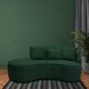 Ver imagem 2 de Sofá Curvo 2 Lugares 150cm Eron Braço Esquerdo Veludo Verde - Nexta Casa