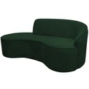 Ver imagem 1 de Sofá Curvo 2 Lugares 150cm Eron Braço Esquerdo Veludo Verde - Nexta Casa