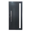 Ver imagem 3 de Porta Pivotante de Alumínio Preto 210x100 com Pux. e Visor com Fechadura Digital Linha 30 - Esquerda