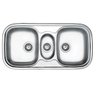 Cuba tripla Quinline 97x50x15cm aço 304 alto brilho 09273 Franke - 1